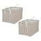DII® Extra Large Lattice PE-Coated Cotton Polyester Laundry Bin, 2ct.